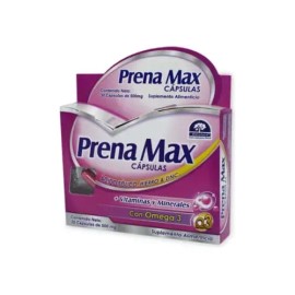 Prena Max Cápsulas C/30 / Ácido Fólico, Hierro, Omega & Zinc