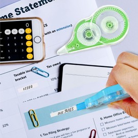 12 Pack White Out Correction Tape, BetterJonny 39 Feet Each Whiteout Roller Correction Tape Easy to Use Applicator for Instant Corrections for Students Office School, 472" x 0.2"