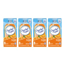 Crystal Light On The Go Classic Orange, 10-Count Boxes (Pack of 4)