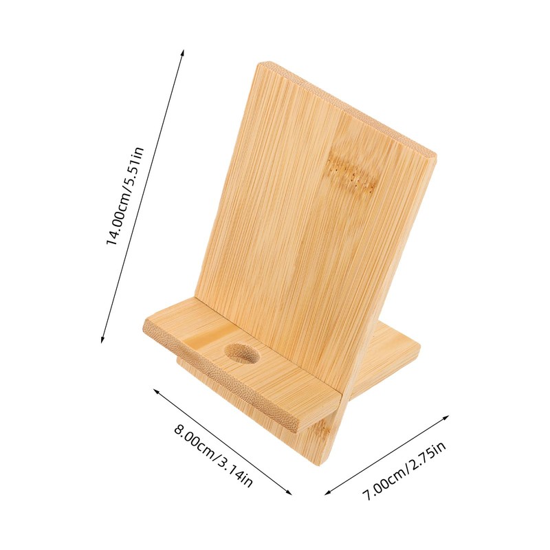 VILLCASE 2 x Bamboo Phone Holder, Universal Tablet Stand, Desktop