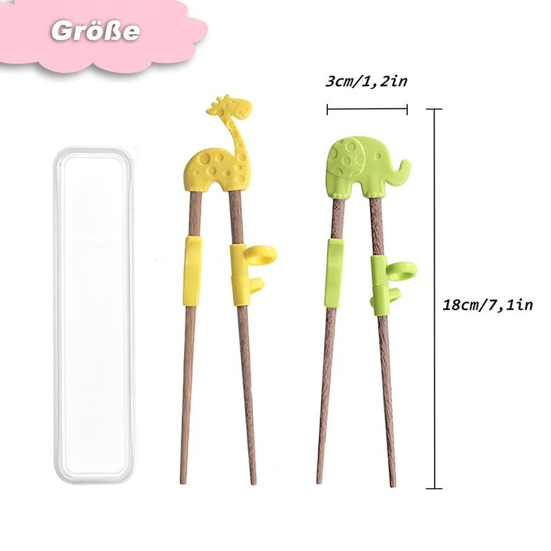 Chopsticks for Children, 4 Pairs Training Chopsticks, Reusable Children's Chopsticks,