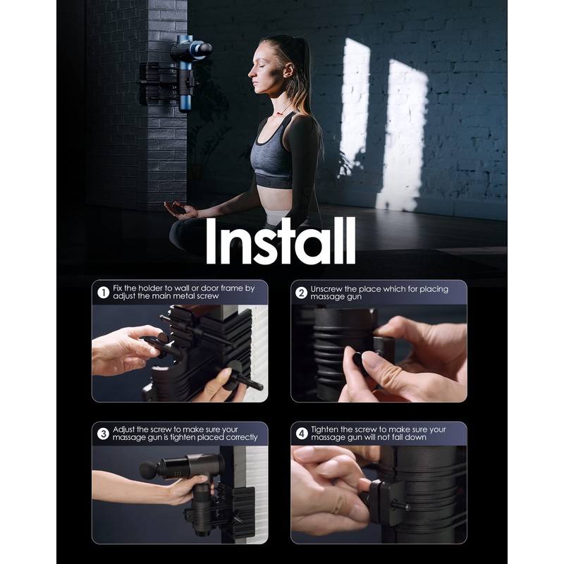 JOJOSEE Massage Gun Holder for Back, Hands Free Percussion Muscle