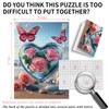 Crystal Heart Puzzles for Adults 1000 Pieces, PICKFORU Summer Beach
