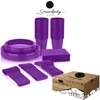 Grandipity 350 Piece Purple Disposable Dinnerware Set, Includes 50 of