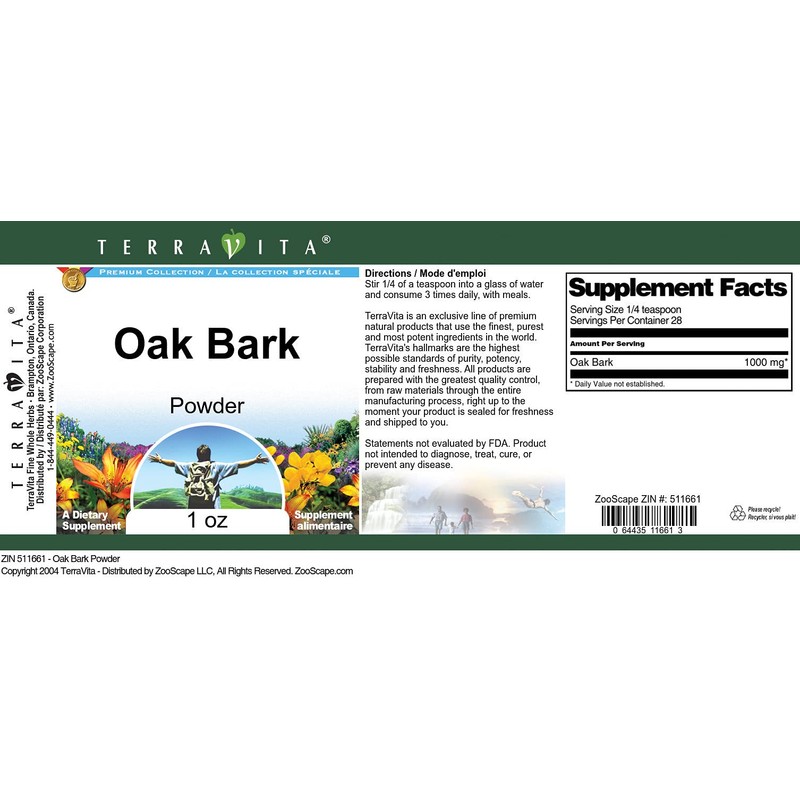 Oak Bark Powder (1 oz, ZIN: 511661)
