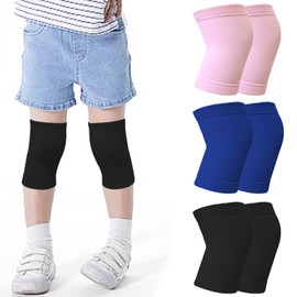 Yasdyri Kids Knee Brace for Girls and Boys Sport Kids Knee Support for Knee Pain Sports Football Running Cycling Gymnastics Knee Compression Sleeve for Children (Black)