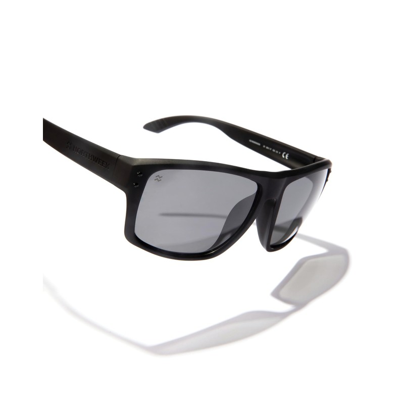 Northweek Unisex Bold Sunglasses, Polarized Black Dark