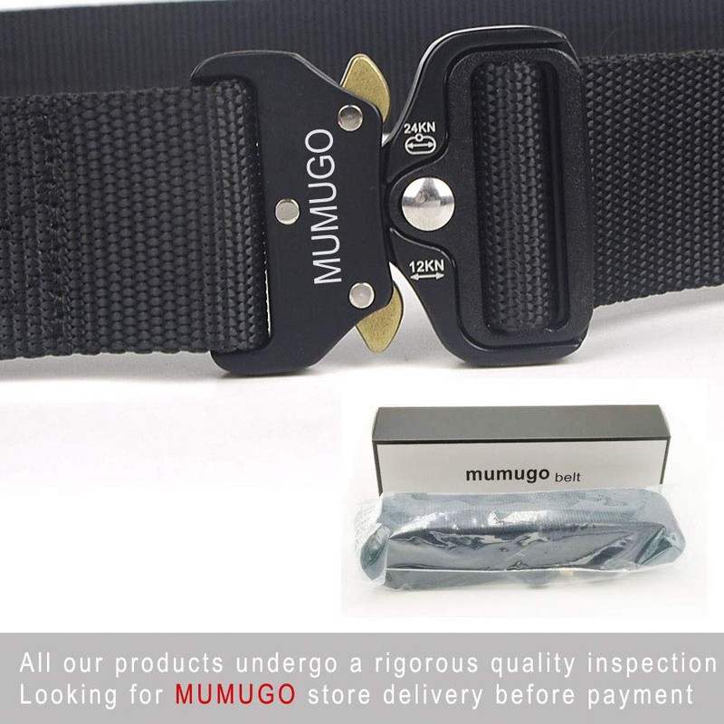 Men Tactical Belt, Military Style Quick Release Nylon Belt, Gift