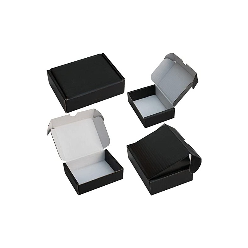 20 x F1 4x3x2" Postal Pip Box Die Cut Black