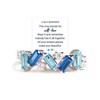 Self Love Rings for Women Non Tarnish Earrings Rhinestone Blue