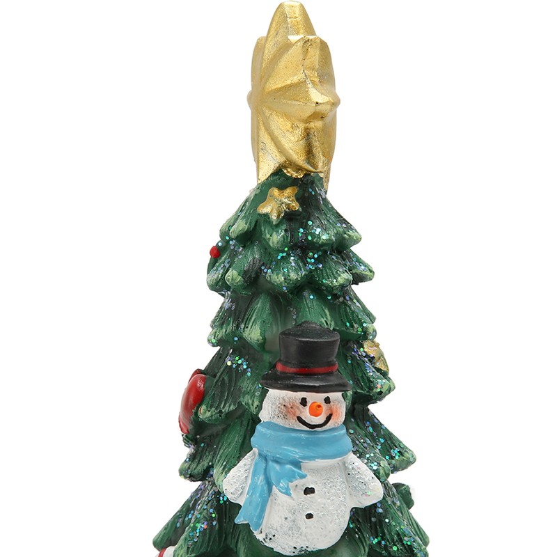 Christmas Tree Statue Durable Fadeless Resin Christmas Tree Figurine Exquisite