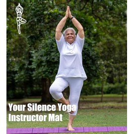 Tapete plegable de yoga grueso con posturas instructivas, antideslizante de 8 mm de grosor para entrenamiento en casa, perfecto para principiantes, 72