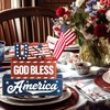 Huquary 3 Pcs Farmhouse 4th of July Patriotic Table Sign