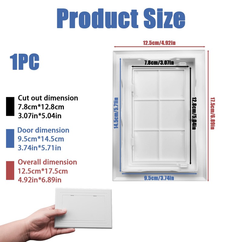 100x150mm Access Panel Inspection Hatch Cover ABS Plastic Paintable Easy