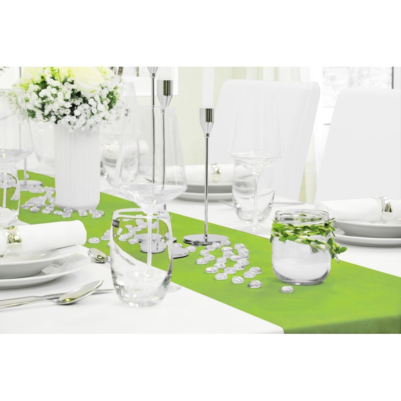 MODERNO Fleece Table Runner Apple Green Table Runner Apple Green