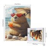 MA6GE8DE Beach Vacation Capybara Jigsaw Puzzles 500 PCS,Enjoy The Puzzle