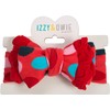 Izzy and Owie Bow Headband, Red Polka Dot Ruffled, 0-24