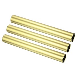 PATIKIL Relay Track Baton, 3 Pack Aluminum Alloy Tube Field Running Race Stick for Outdoor Athletics Sport Game Tool, Gold