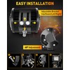 NAOEVO 4 Inch LED Pod Lights, White Amber Offroad Fog/Driving