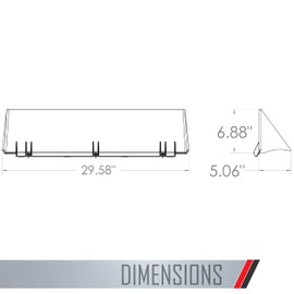 TayMac DG28 Air Deflector, 29.5-Inch, Clear