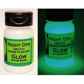 Glow-in-The-Dark Dry Fly Shake Floatant - Creates a Luminescent Coating by Shaking. Restores Soggy Flies to Dry Floating Condition, with a Glow. You and The Fish Will See Better at Dusk or Dark.