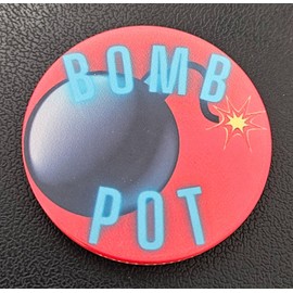 Bomb Pot Button for Texas Hold 'Em or Omaha Poker. Double Sided - 2 inch Diameter. Thick Ceramic Chip Similar to Those Found in Card Rooms and Casinos Across The Country
