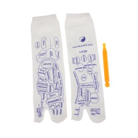 Healvian 1set Acupressure Massage Socks for Foot Relief Breathable Elastic Design Acupoint Stick Comfortable Daily Wear Reflexology Socks for Fatigue Recovery