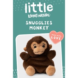 Living Nature LITTLE Snugglies Monkey Plush Toy - Safari Stuffed Animal Toy Collection
