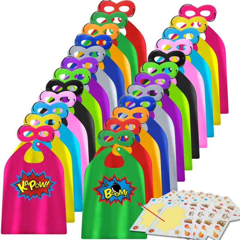 ADJOY Superhero Capes and Masks 24 Sets for Kids with