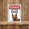 Shawprint WARNING I LIVE HERE METAL GATE SIGN GERMAN SHEPHERD