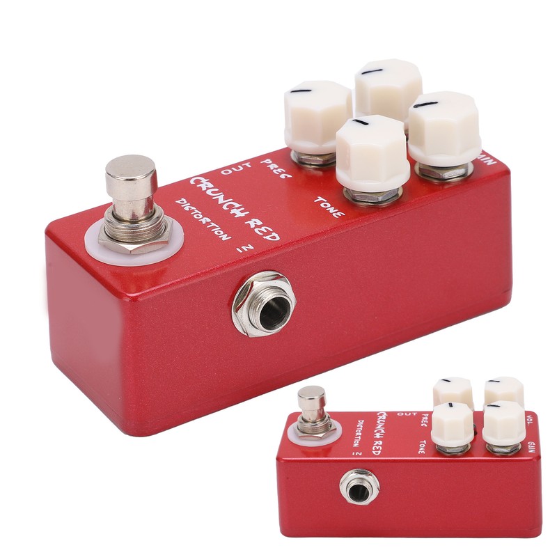 Distortion Effect Metal Shell Red True Bypass Foot Switch for