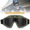 Goggles Paintball Ski AntiDust AntiFog Eye Protection Glasses(army Green)