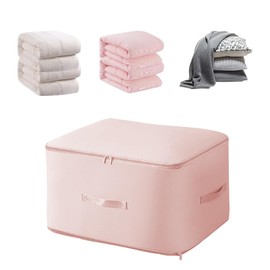 Ultra Space Saving Self Compression Organizer 2024 New Clothes Storage Bags Storage Tote For Space Saving Compression Bag For Clothes Duvet Blankets Comforters Storage Bags(Pink, L(54 * 42 * 30CM))
