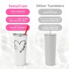 SassyCups Nurse Travel Tumbler Vacuum Insulated Stainless Steel White 22oz