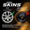 PACRIM 16" Gloss Black Wheel Skin Set Made Compatible with