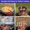 KIKIBRO Campfire Tripod Grill, Cooking Grate with Adjustable Height for
