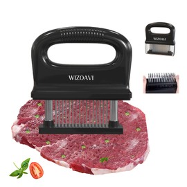 WIZOAVI Perfect Meat Tenderizer Tool - Premium Stainless Steel Mallet, Pounder, Needle and Machine for Effortless Meat Preparation- Ideal for Chicken, Steak and Poultry, Heavy-Duty Kitchen Essential
