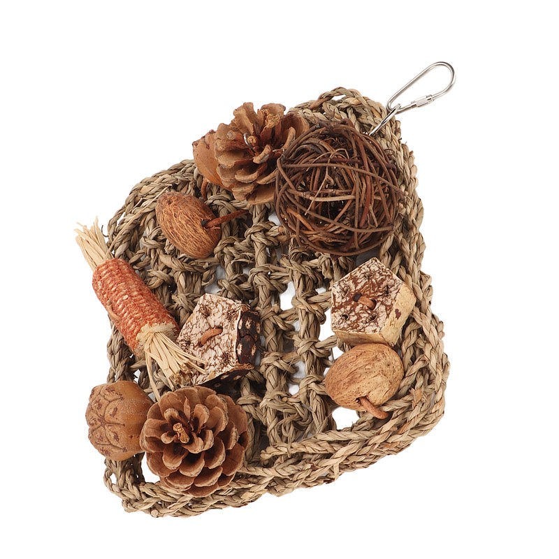 Bird Climbing Net Rattan Ball Pine Cone Corn Cob Nuts