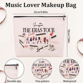 Music Lover Makeup Bag Singer Fans Cosmetic Bag, Singer Makeup Bag for Fans Gifts, Album Name Cosmetic Bag Singer Tour Fans Gifts for Women Girls, Album Inspired Gift
