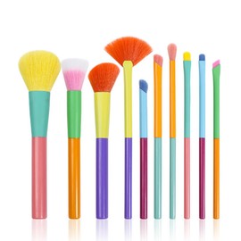 Brush Set Makeup Brush Set 10 Pieces Brush Set Makeup, Face Brush, Eye Brush, Eyeshadow Brush, Powder Brush, Foundation Highlight Concealer Brush, Dots, Contours, Liquid
