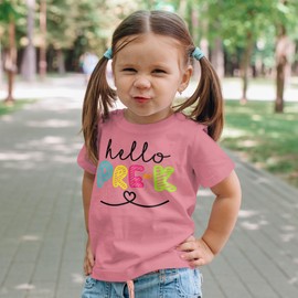 Hello Pre-K First Day of School Gift Back to School Mauve Shirt 5/6