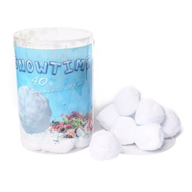 40 Pack Artificial Snowballs Fake Snowball for Snowball Fight Indoor Outdoor Kids Snow Toy for Throwing Snowball Fight Game