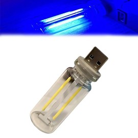 Illuminajdm Retro Inspired Interior Mood Lamps, USB Touch Night Light, Retro Inspired Interior Mood Lamps, USB Car LED Interior Lighting, Plug-in USB Automotive Interface Night Lamps (Blue)