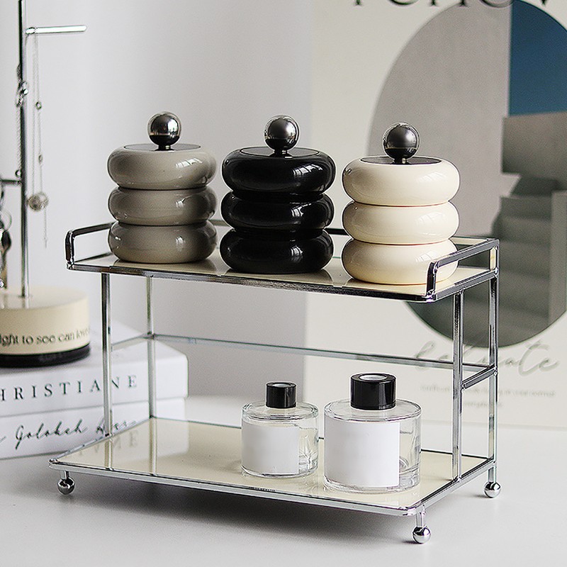 Nordic Style Qtip Holder Dispenser Desktop Dustproof Cotton Swab Storage