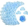 LatinaFlorista 300Pcs Premade Satin Ribbon Rose Petals Half-Finished for Eternal