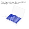 sourcing map Pipette Tips Box 96-Well Polypropylene Tip Holder Container