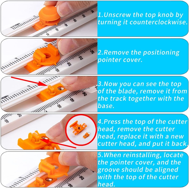 Circle Paper Cutter Rotary Circular Cutter for Cardstocks Craft Cutting