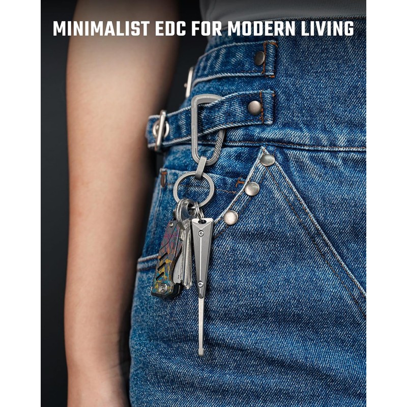 MecArmy EI2 Titanium EDC Keychain Ear Pick, Ultra-Light Earwax Removal
