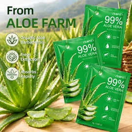 ZKONLY Aloe Vera Gel 48 Pack, Pure Aloe Vera Gel for Face Body Skin & Hair, Travel Size Hydrating Skincare for After Sun Skin Care