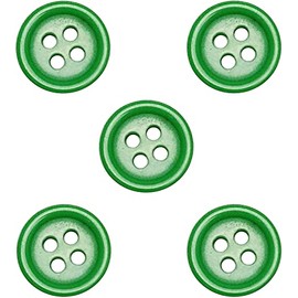 Libiline - 100 piezas de resina con botones de color sólido, 4 agujeros, para manualidades y coser tarjetas (Santa Green, 1 pulgada (25 mm)